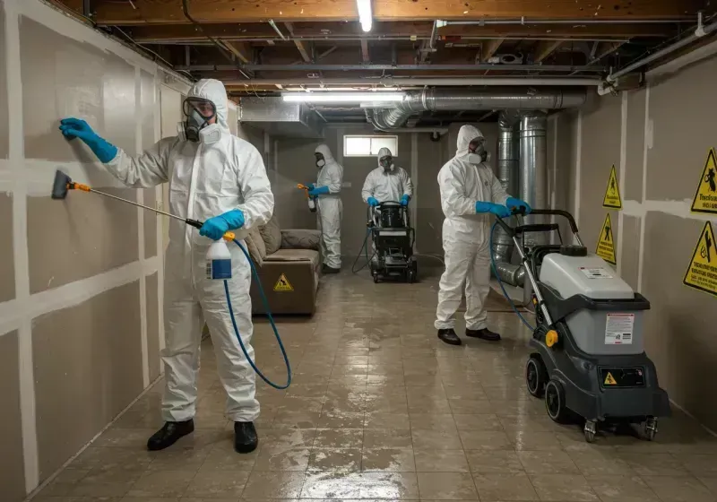 Basement Moisture Removal and Structural Drying process in Faulkton, SD